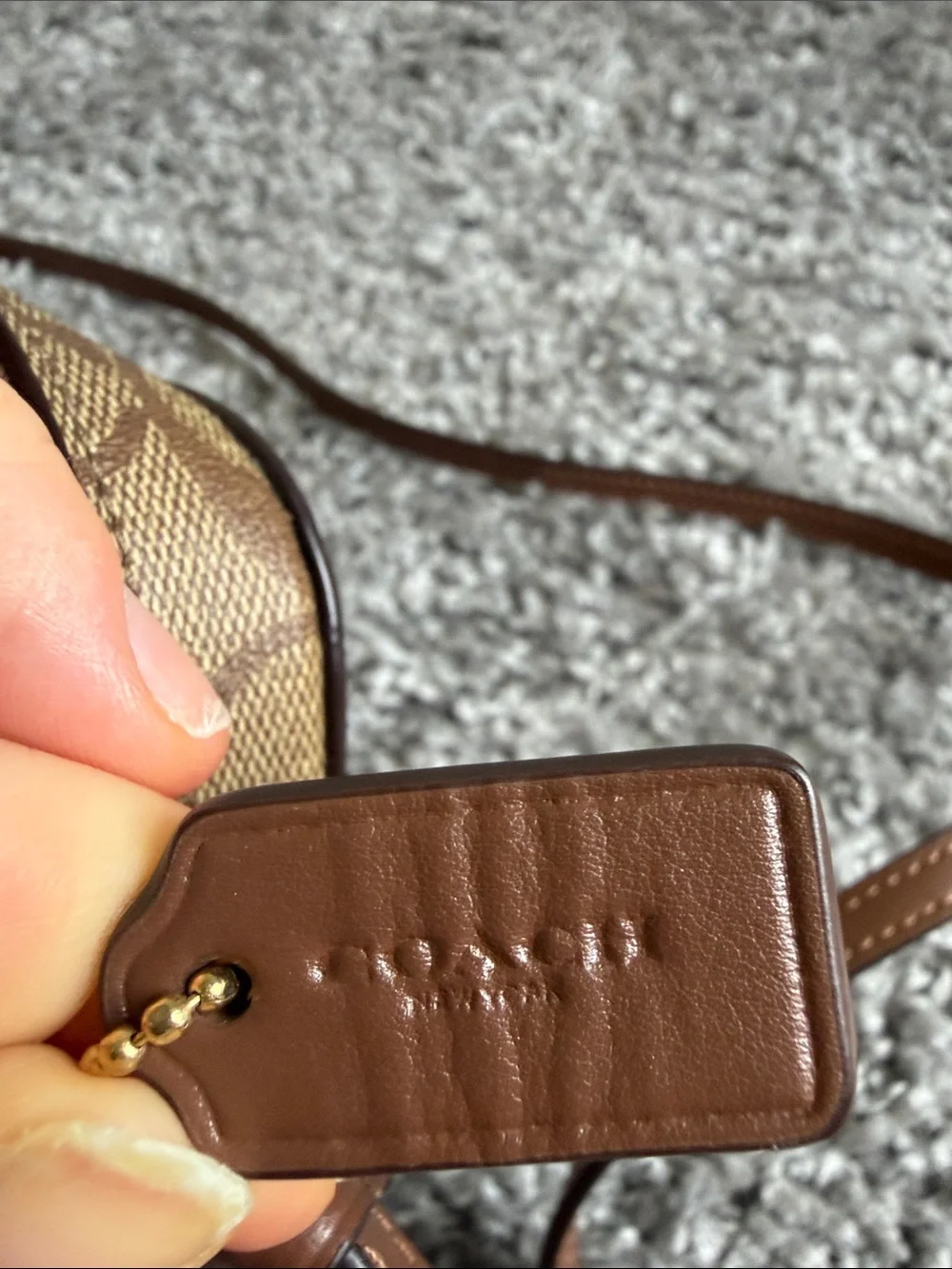 Coach brown leather